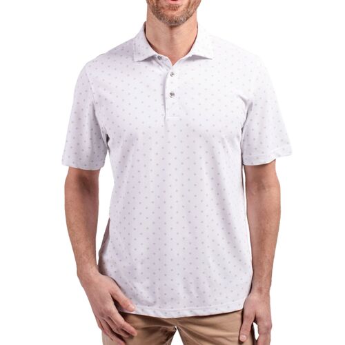 Cutter & Buck Virtue Eco Pique Tile Print Recycled Mens Big & Tall Polo Thumbnail