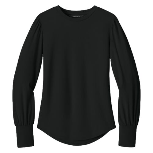 Women's Stretch Jersey Long Sleeve Blouson Top Thumbnail