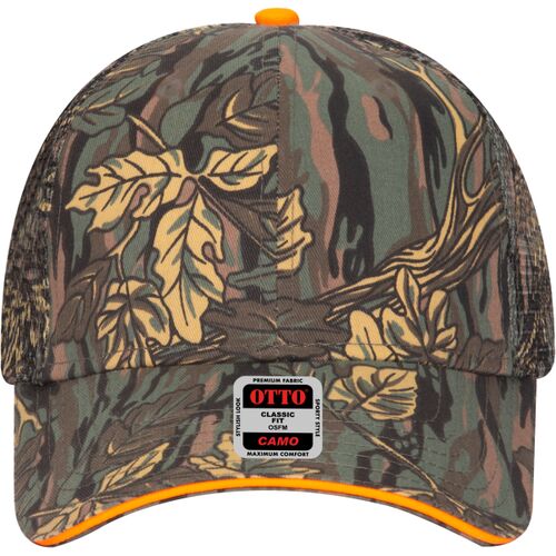 OTTO CAP® Camouflage 6 Panel Low Profile Mesh Back Trucker Hat Thumbnail