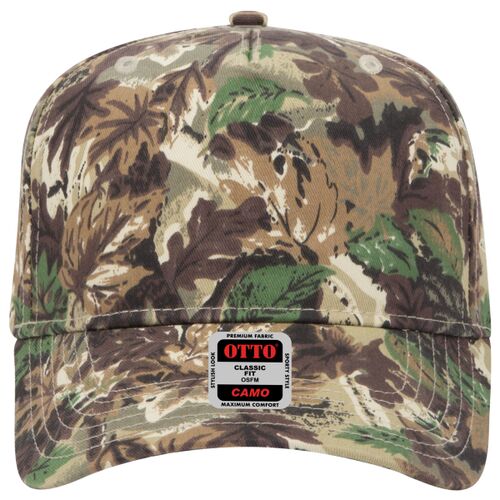 OTTO CAP® Camouflage 5 Panel Mid Profile Baseball Cap Thumbnail